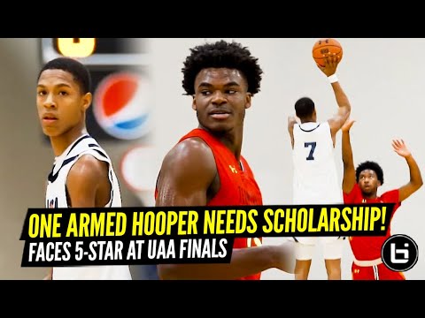 ONE ARMED HOOPER HANSEL EMMANUEL PLAYING FOR D1 SCHOLARSHIP vs 5-STAR JARACE WALKER at UAA Finals!