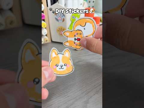 🐾Cute DIY Paper Stickers!? #papercraft #cutecrafts #diysticker #sticker #cute #craft #crafts