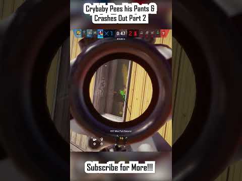 Crybaby Crashout Part 2 #r6s #rainbowsixsiege #gaming #trolling #funny #rage