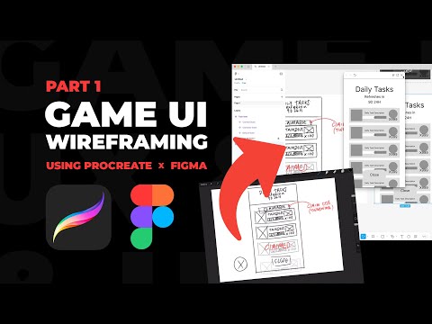 Game UI Wireframing in Procreate & Figma Tutorial Part 1 | Daily Task Screen Design