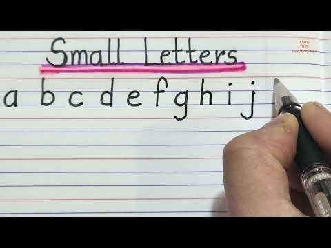 ENGLISH SMALL ALPHABET ABCD LETTERS WRITING PRACTICE IN 4 LINES NOTEBOOK FOR BEGINNERS FOR KIDS