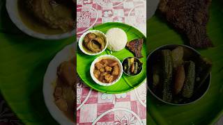 Bengali style lunch thali 😍|| tastyvillfood #bengalithali #shorts #nonveg