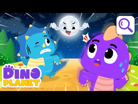 Science 🌙Why Does The Moon Follow Me Everywhere I Go? | Cartoon for Kids - DINO Planet