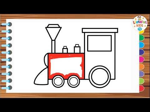 HOW TO DRAW RAILWAY ENGINE | Step by Step Drawing for Kids | Easy Drawing with Pencil