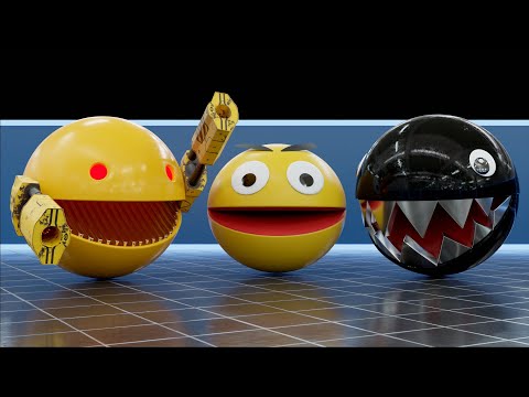 Robot Pacman Vs Chain Chomp Vs Monster Pacman