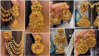 50+Heavy Earrings Designs ||Brass Earrings |earrings with chain||Jhumka design ✨