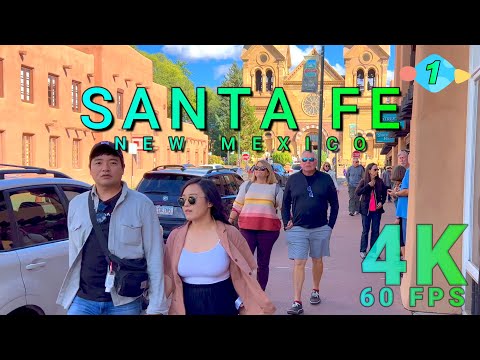 Santa Fe Walk on a Great Afternoon Part 1/2, New Mexico USA 4K - UHD