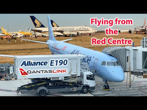 Flying on a QantasLink E190 from the Red Centre | Air Force Centenary Livery