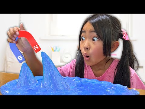 【寸劇】かえであーたんは磁気スライムの実験で地球の仕組みを学ぶ！　Magnetic Slime Science Experiments and other funny stories for kids