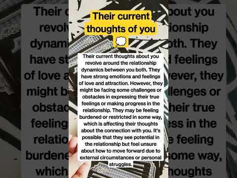 Their current thoughts of you 💭 #tarot #love #crush #shortsviral