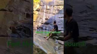 relaxing under a waterfall is a best thing! #waterfallvibes #shorts #exploremore #sitakundu