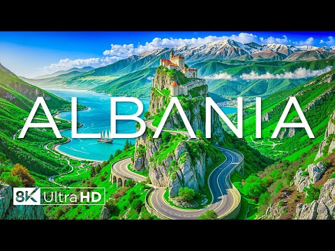 ALBANIA 8K UHD - Relaxing Music with Stunning Coastlines, Majestic Mountains, and Ancient Ruins