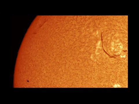 Sun - Mercury transit in Hydrogen Alpha (full HD 1080p video) - 9th May 2016