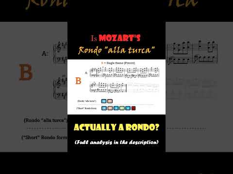 Is Mozat's Rondo "alla turca" ACTUALLY a Rondo? #classicalmusic