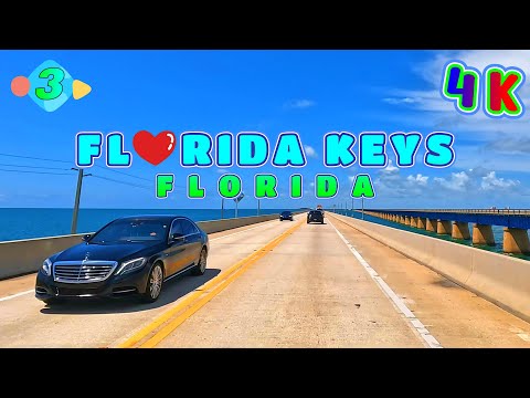 Florida Keys Drive Part 3/5, Florida USA 4K - UHD