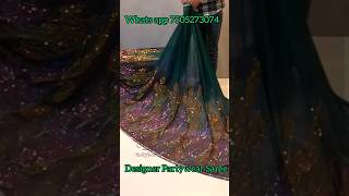 PartyWear Designer saree Sequin sworski work #latestsaree #newfancysarees #chiffonsaree #brasso