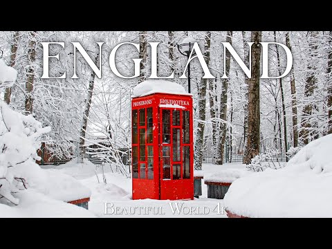 England 4K - Serene Winter Countrysides and Timeless Frosty Beauty - Calming Piano Music