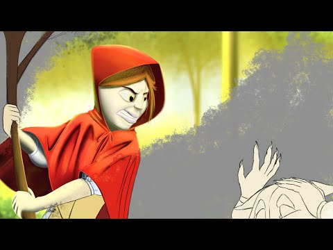 Red Riding Hood meets Big Bad Wolf - Timelapse Painting