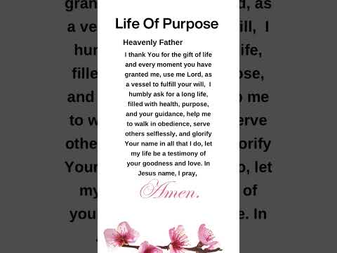 A Short Prayer For Long Life And Divine Purpose #prayer #bible #God #shorts