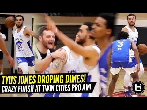 Tyus Jones Back Home DROPPING DIMES at Twin Cities Pro Am! CRAZY FINISH!