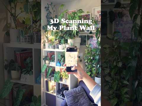 3D Scanning my Plant Wall for #blend3d 🪴 🌱 #b3d #polycam