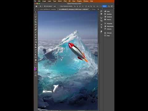 Rocket under the Ice - #photoshoptutorial #shorts