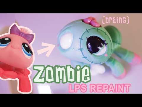 LPS Custom Repaint: CUTE SPIDER ZOMBIE!