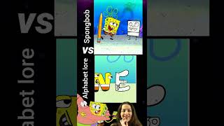 spongbob vs Alphabet lore XIII #shorts #shortsfeed #shortvideo  peppa pig