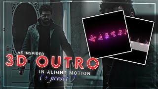 AE LIKE 3D OUTRO IN AFTER MOTION | AFTER MOTION EDIT   ( PRESET)