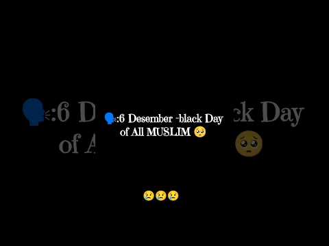 Black day 😓 #shorts #youtubeshorts #tiktok #viralshorts #blackday #babrimasjid #6december #short