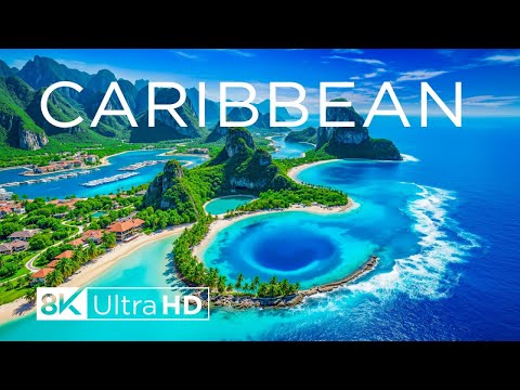 Caribbean 8K UHD - Turquoise Waters and Tropical Paradise with Relaxing Music - 8K Video Ultra HD