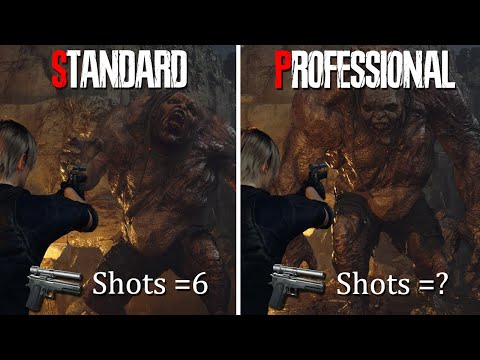 Resident Evil 4 Remake - Bosses Durability Comparison (Standard vs Professional)