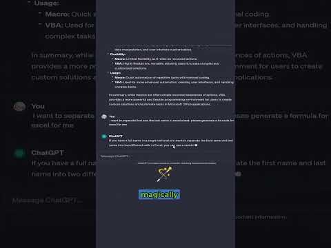 Use CHATGPT to Automate Excel Macros and Tasks