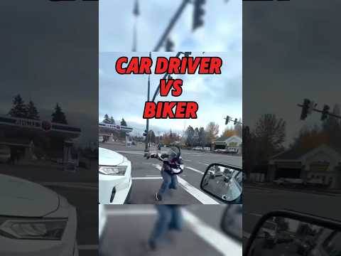 Car Driver Pulls Gun On Biker | #motorcycle #fight #fyp