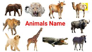 ANIMALS  NAME l Wild Animals Name in English and Hindi l Facts and Pictures | Animals Name For kids