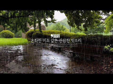 Soft rain ASMR that creates a warm mood