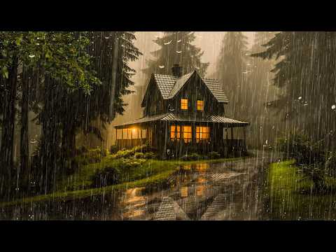 Fall Asleep With The Soothing Sounds Of Rain And Thunder | ASMR, Reduce Stress with Rain Sounds