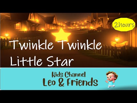 Twinkle Twinkle Little Star 2hours long✨| Magical Lullaby Animation for Kids | Soothing Bedtime Song