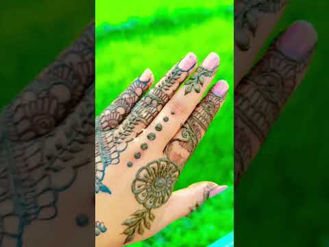 easy mehandi design 🌿।।#simplymehandihub #shorts #henna #hennadesign