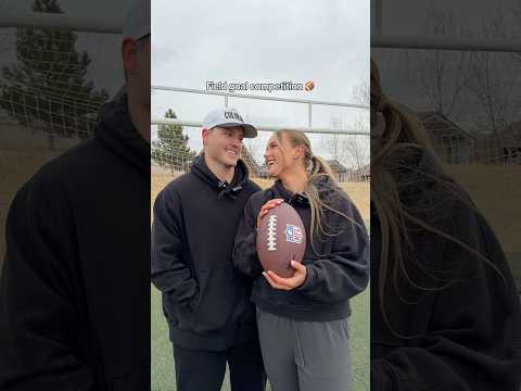 Couple field goal competition 🏈 #fieldgoal #soccerplayer #couple