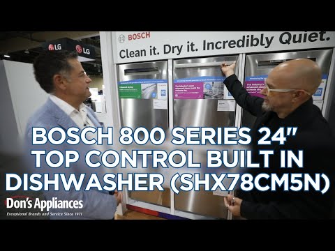 Bosch 800 Series 24" Stainless Steel Top Control Built In Dishwasher (Model # SHX78CM5N)