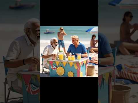 Refreshing Moments: Modi & Trump Sip Lime Juice at the Beach