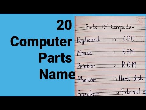 20  Computer Parts Names in English | Parts of Computer |Learn Computer Parts Names | #OM STUDIES