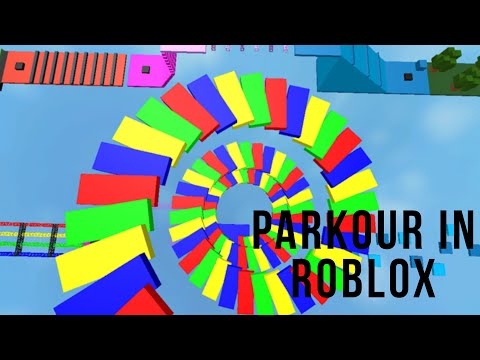 Playing Parkour in Roblox