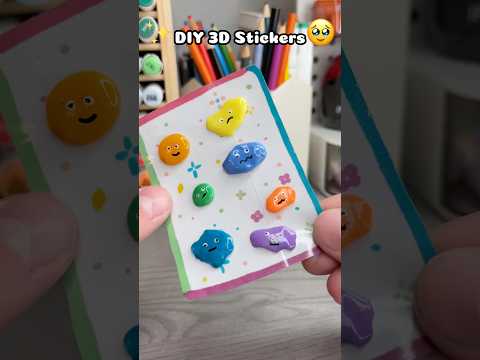 🥹Cute DIY 3D stickers✨!? #diy #diysticker #diycrafts #papercraft #cutecrafts #craft #sticker