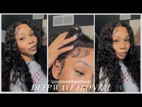 hair vlog: low maintenance install | styling deep wave hair | ft. vanlov hair