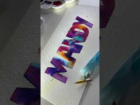 Painting names. #letters #modern #calligraphy #mandy #watercolor #calligraphyfonts