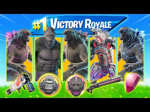 The *RANDOM* Godzilla Boss Challenge in Fortnite!