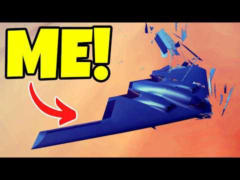 Realistic B-2 Spirit PLANE CRASH Physics Test In Besiege!