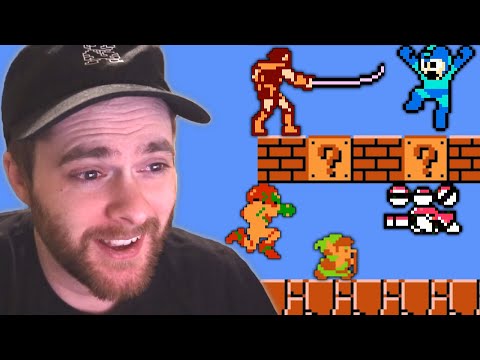 Mario Speedrunner Plays Super Mario Crossover for the First Time